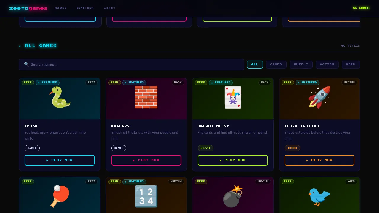 Zeeto Games gameplay: Zeeto Games — Free Browser Games screenshot 2