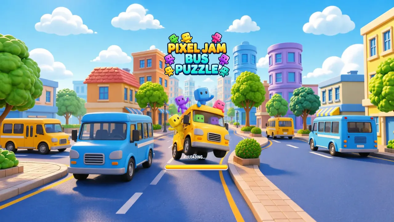 Pixel Jam Bus Puzzle gameplay: Pixel Jam Bus Puzzle screenshot 3