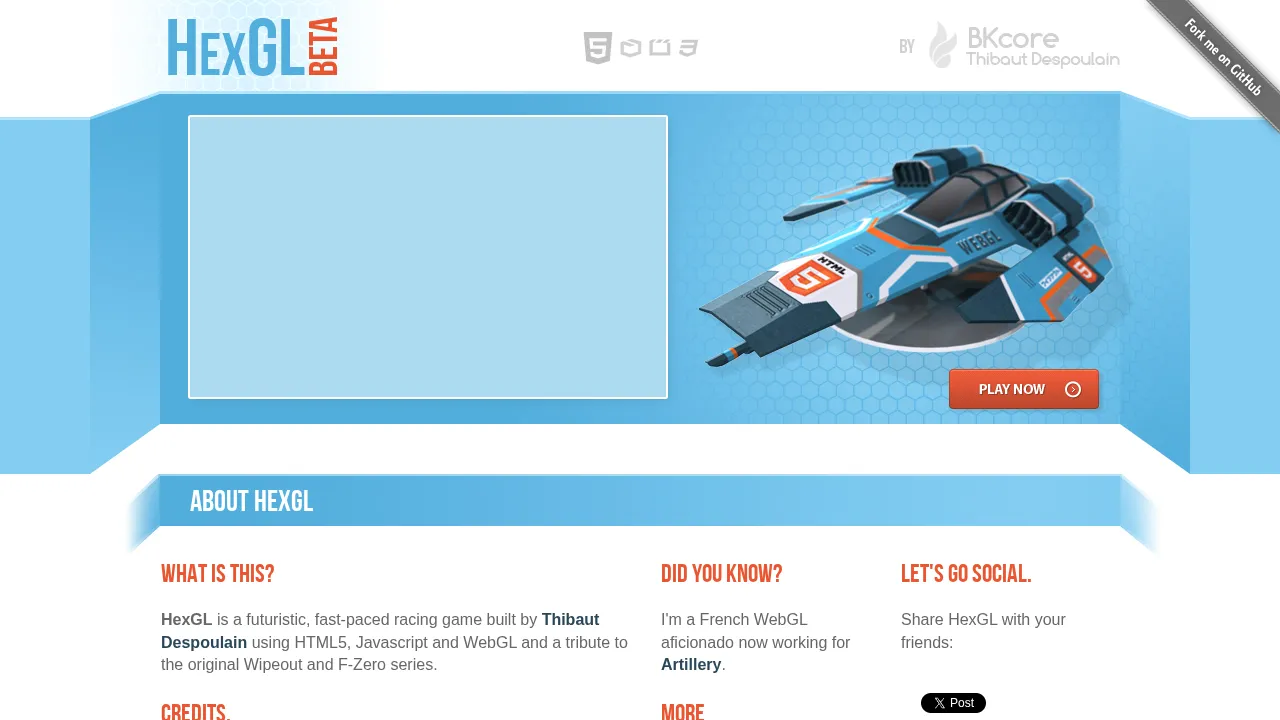 HexGL gameplay: HexGL screenshot 1