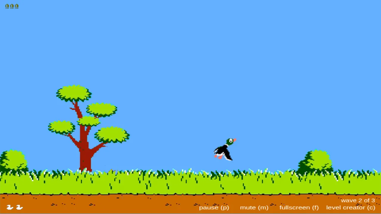 DuckHunt JS gameplay: DuckHunt JS screenshot 2