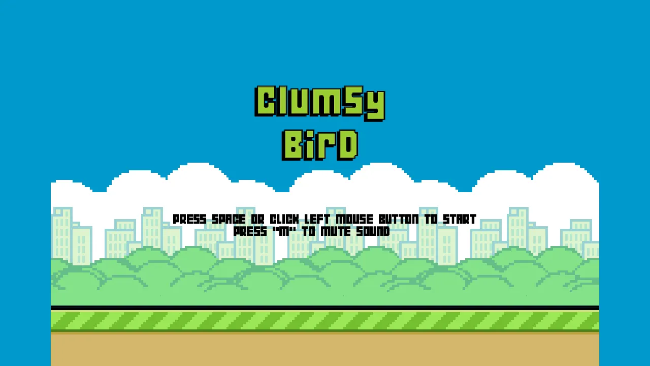 Clumsy Bird - A Flappy Bird clone using MelonJS screenshot 1
