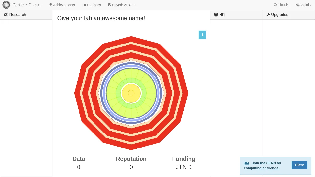 Particle Clicker gameplay: Particle Clicker screenshot 1