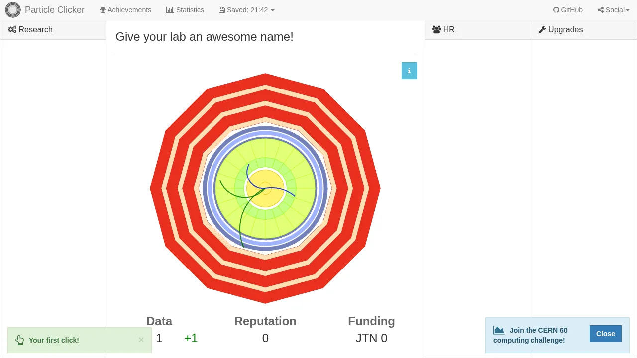 Particle Clicker gameplay: Particle Clicker screenshot 2